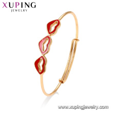 52028 Xuping Bijoux mode Rouge à lèvres simple bracelet en or design